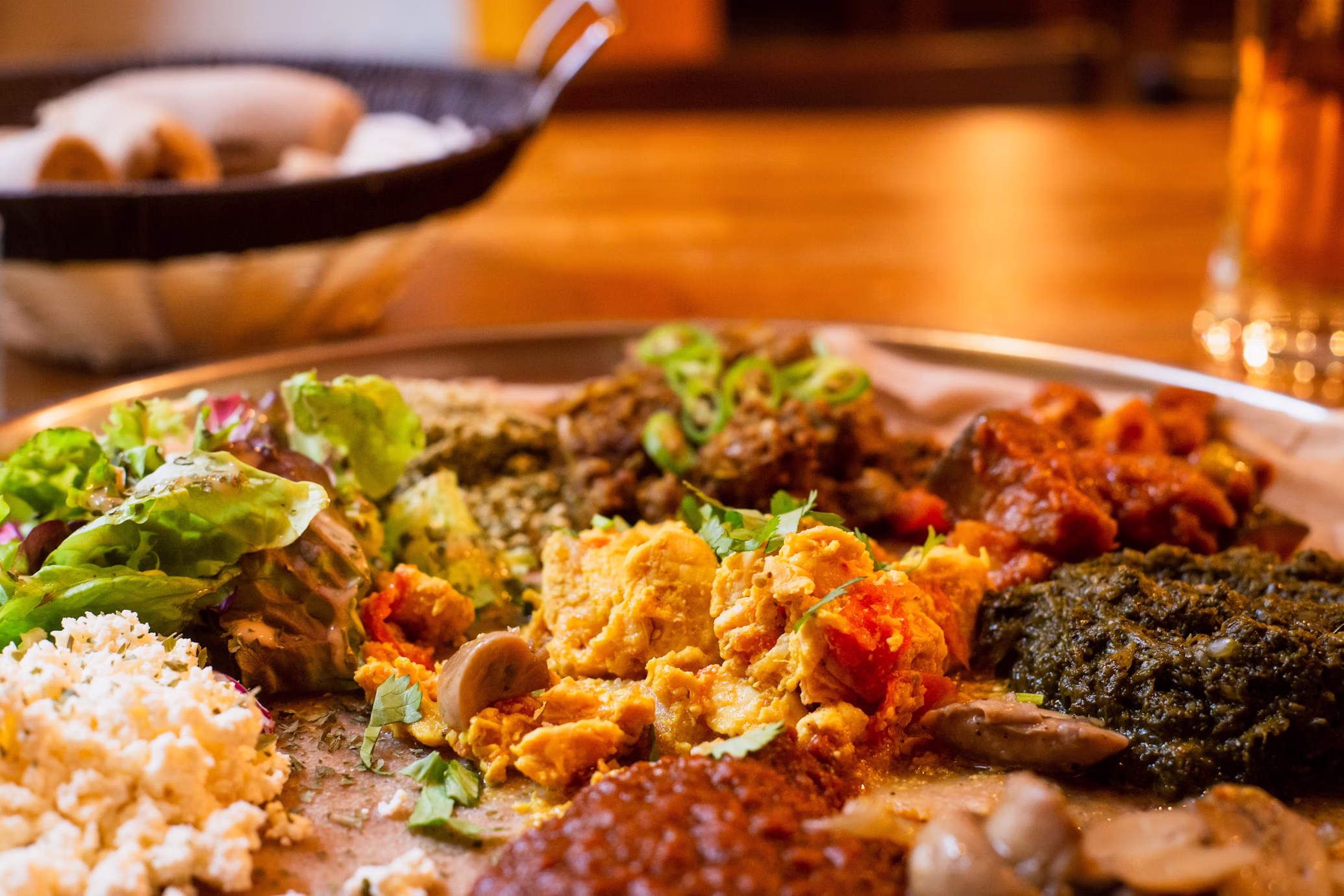 Home-cooked Ethiopian platter